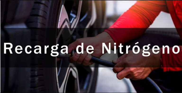 Recarga de llantas con nitrógeno
